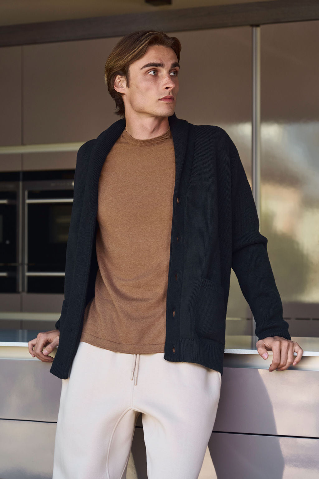 Saddington Knitted T-Shirt | camel