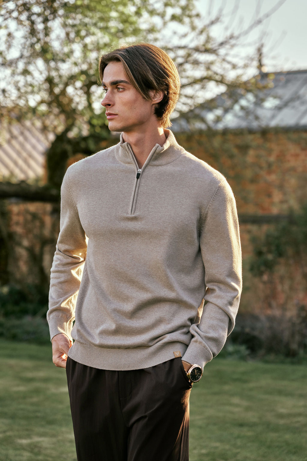 Woodhouse Knitted Jumper | fawn