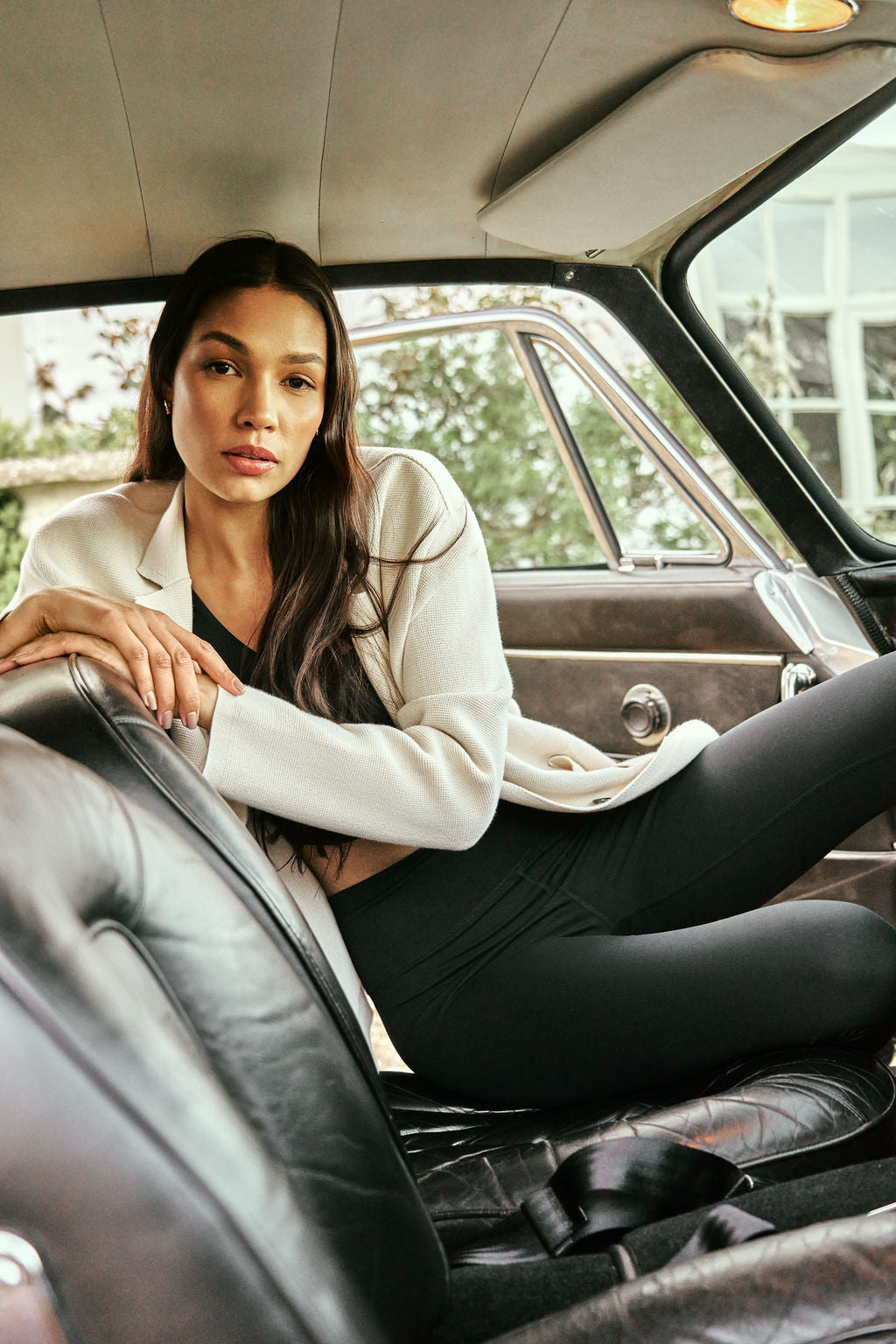 Langton Knitted Blazer | ecru