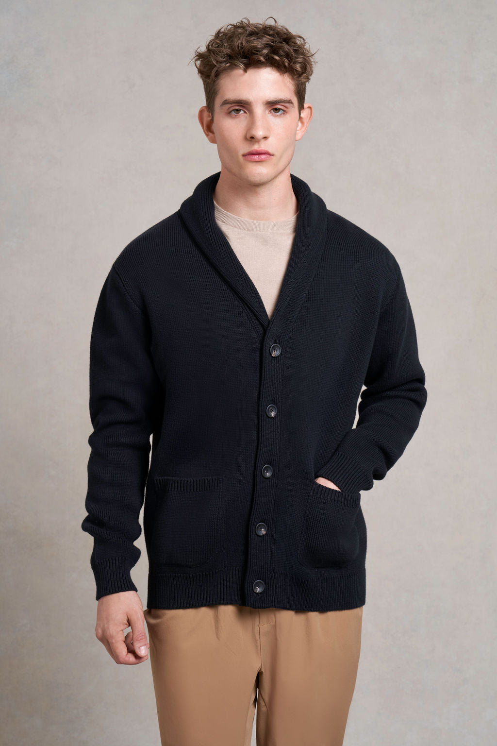 Carlton Knitted Cardigan | black