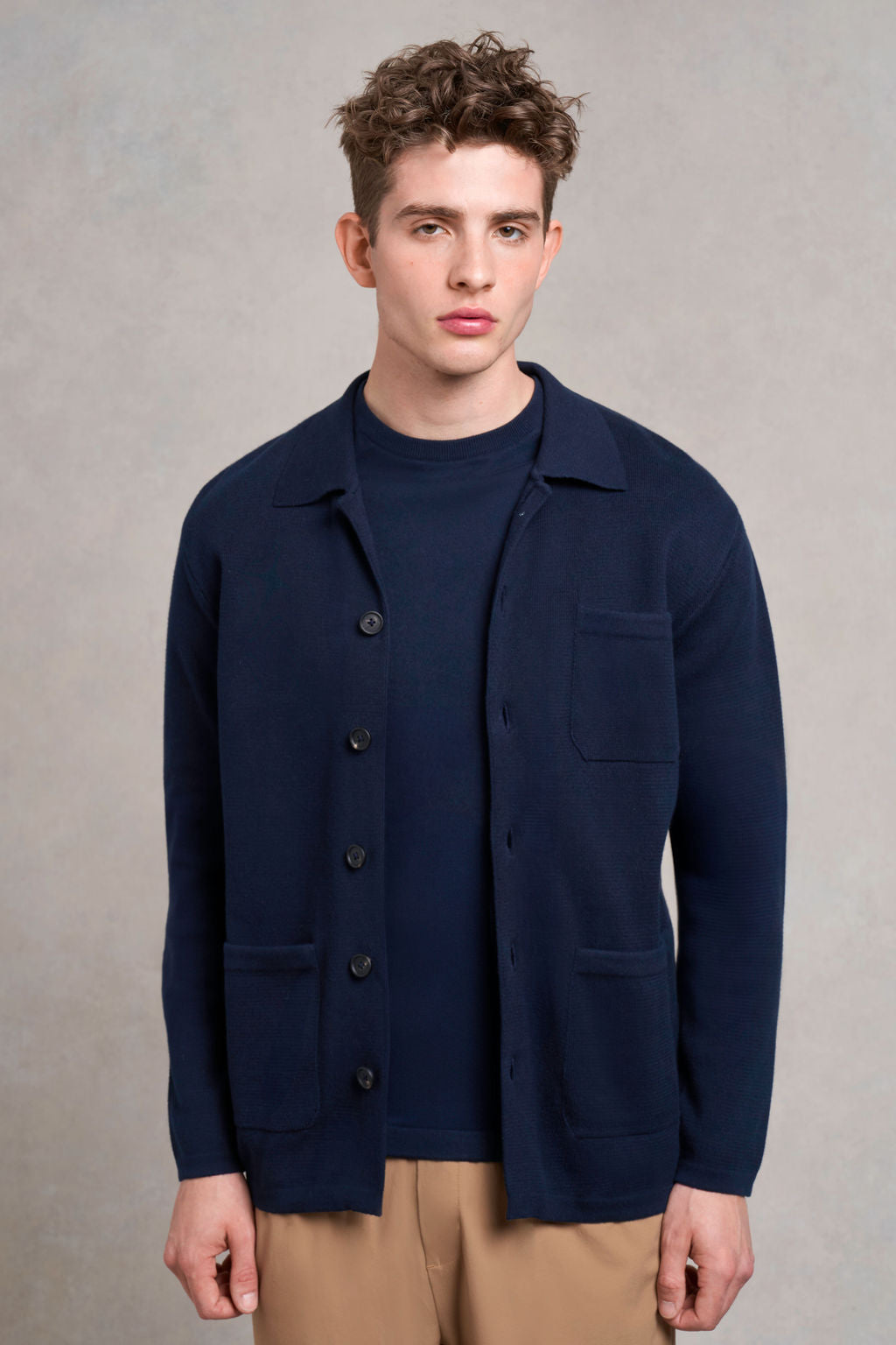 Wilson Knitted Shirt | navy