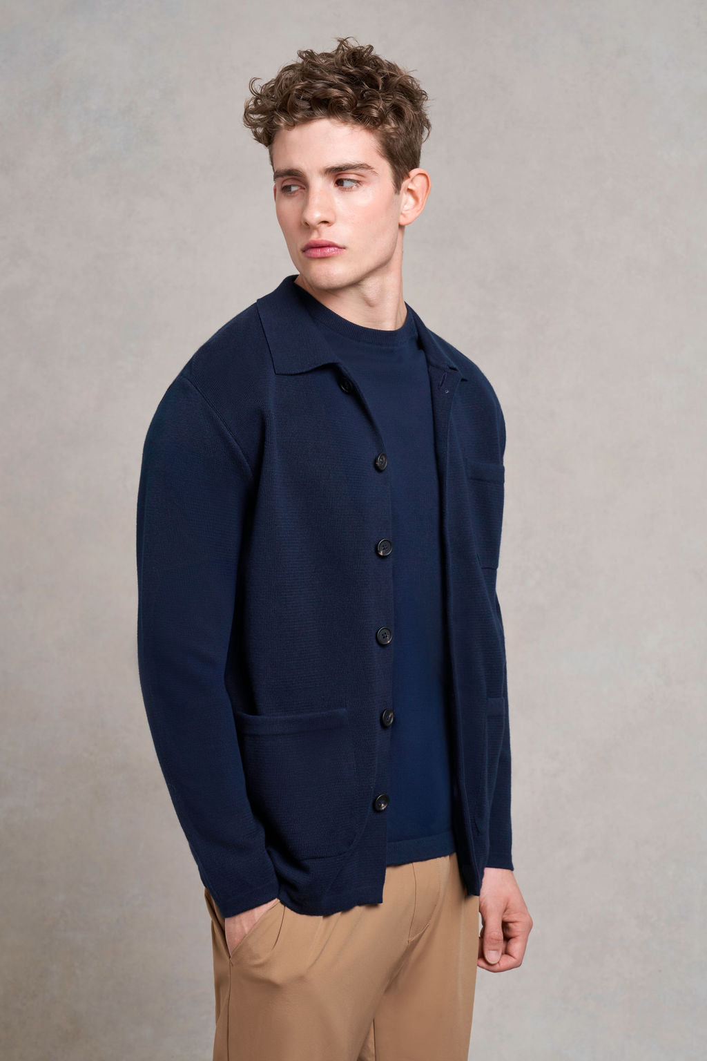 Wilson Knitted Shirt | navy