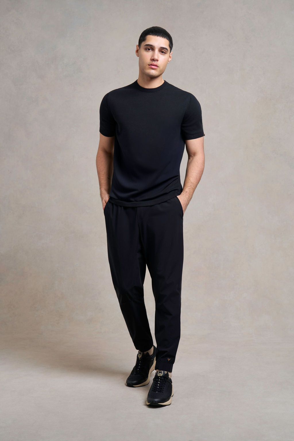 Saddington Knitted T-Shirt | black