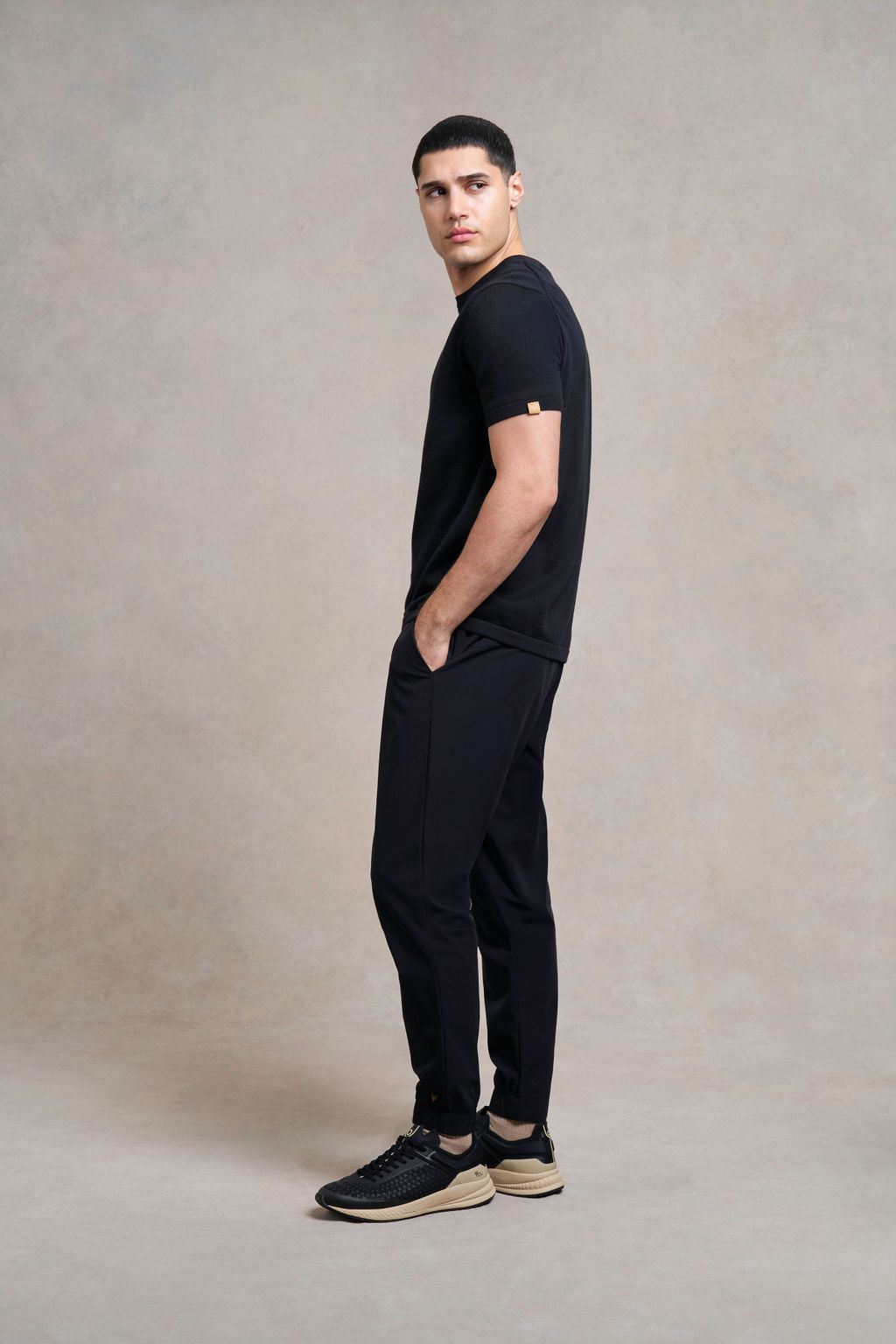Saddington Knitted T-Shirt | black