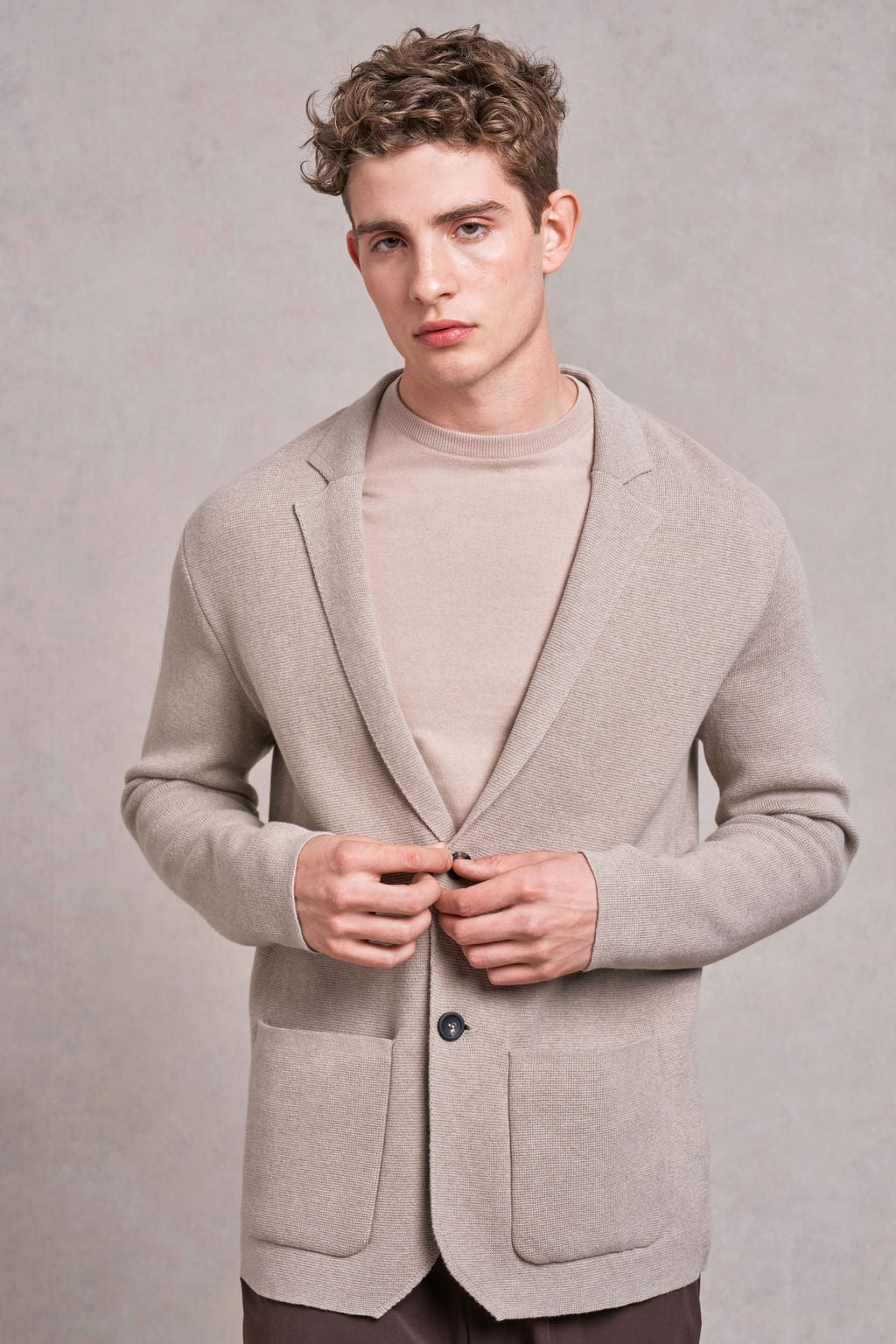 Charley Knitted Blazer | fawn