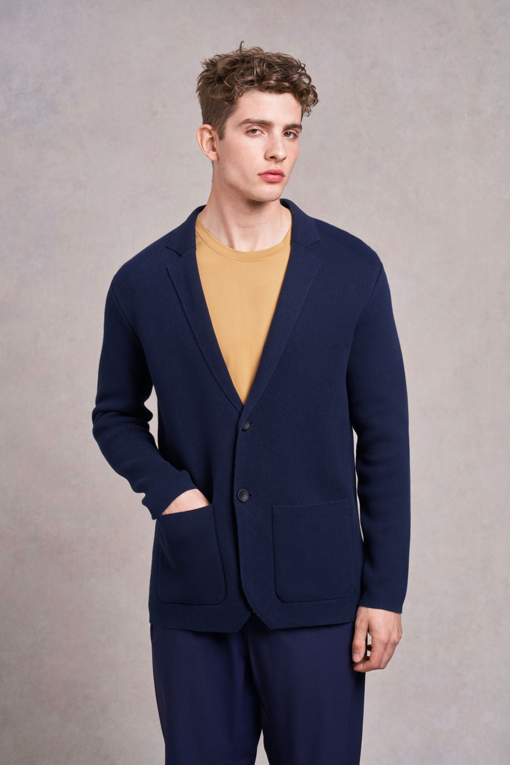 Charley Knitted Blazer | navy