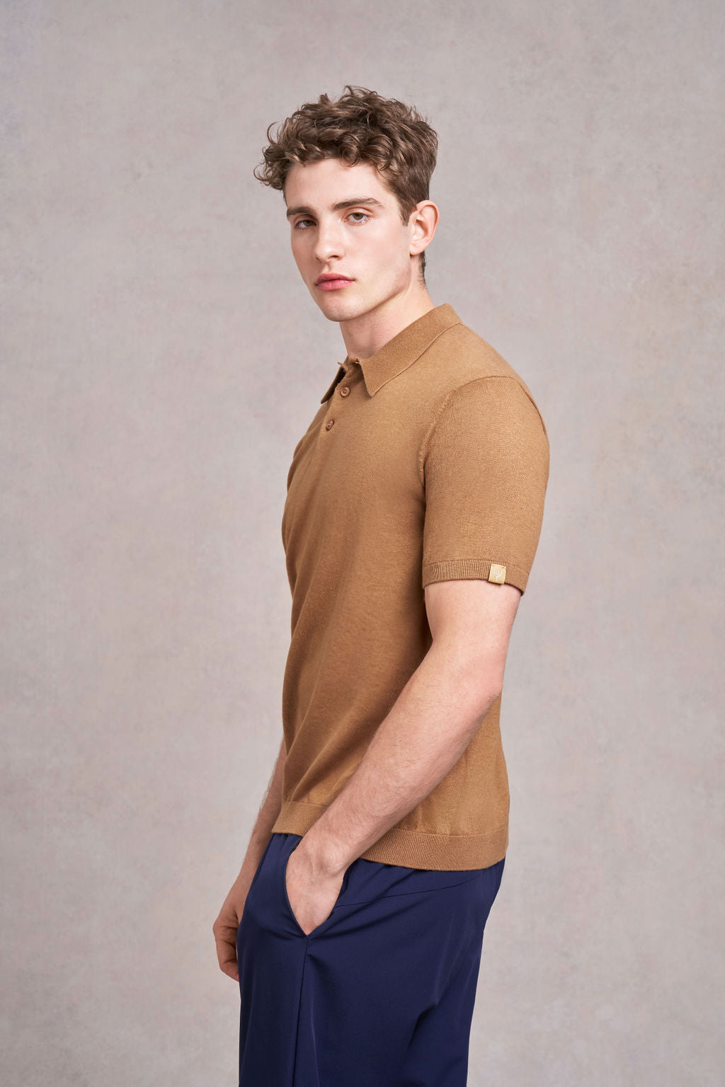 Pickwell Knitted Polo | camel