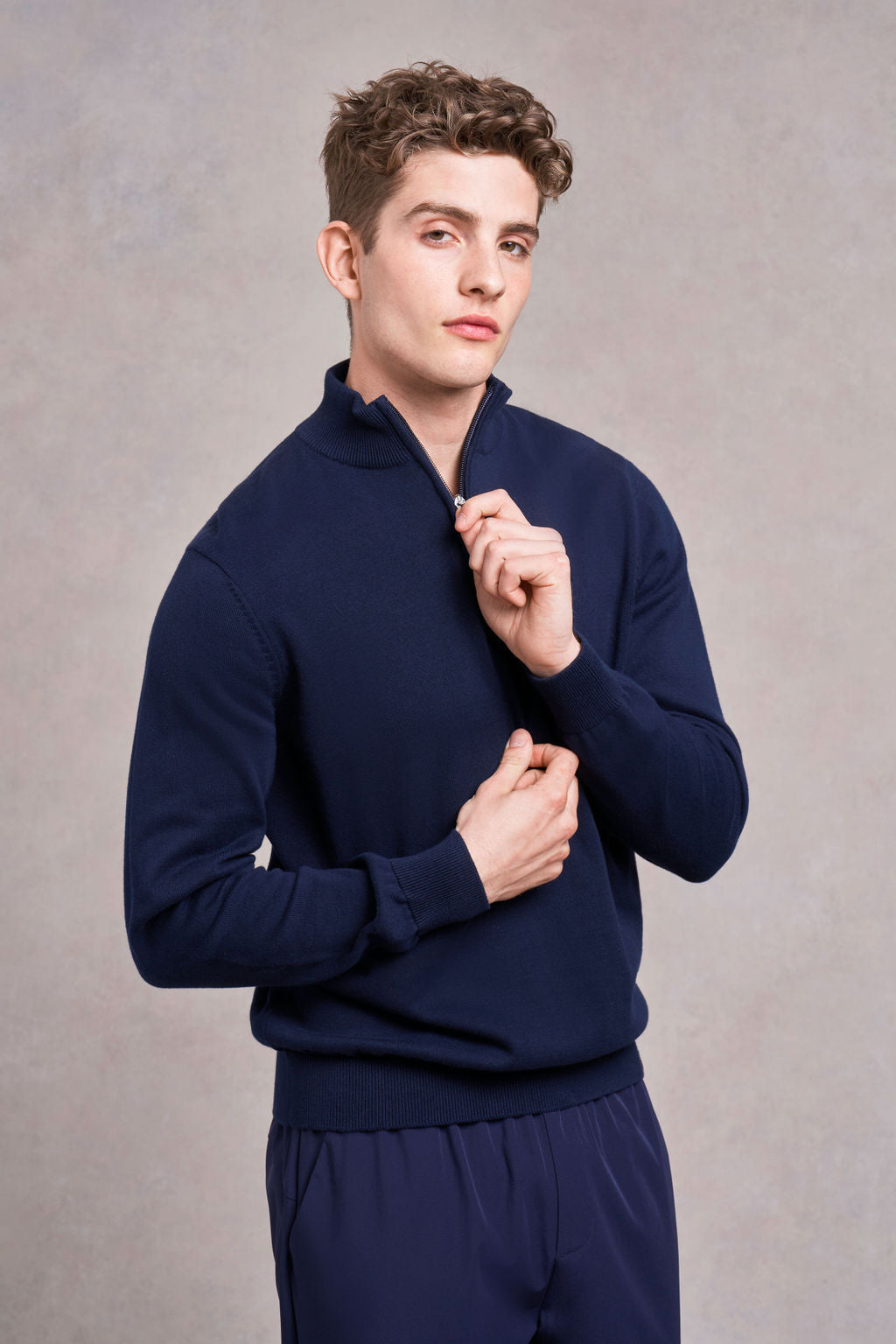 Woodhouse Knitted Jumper | navy