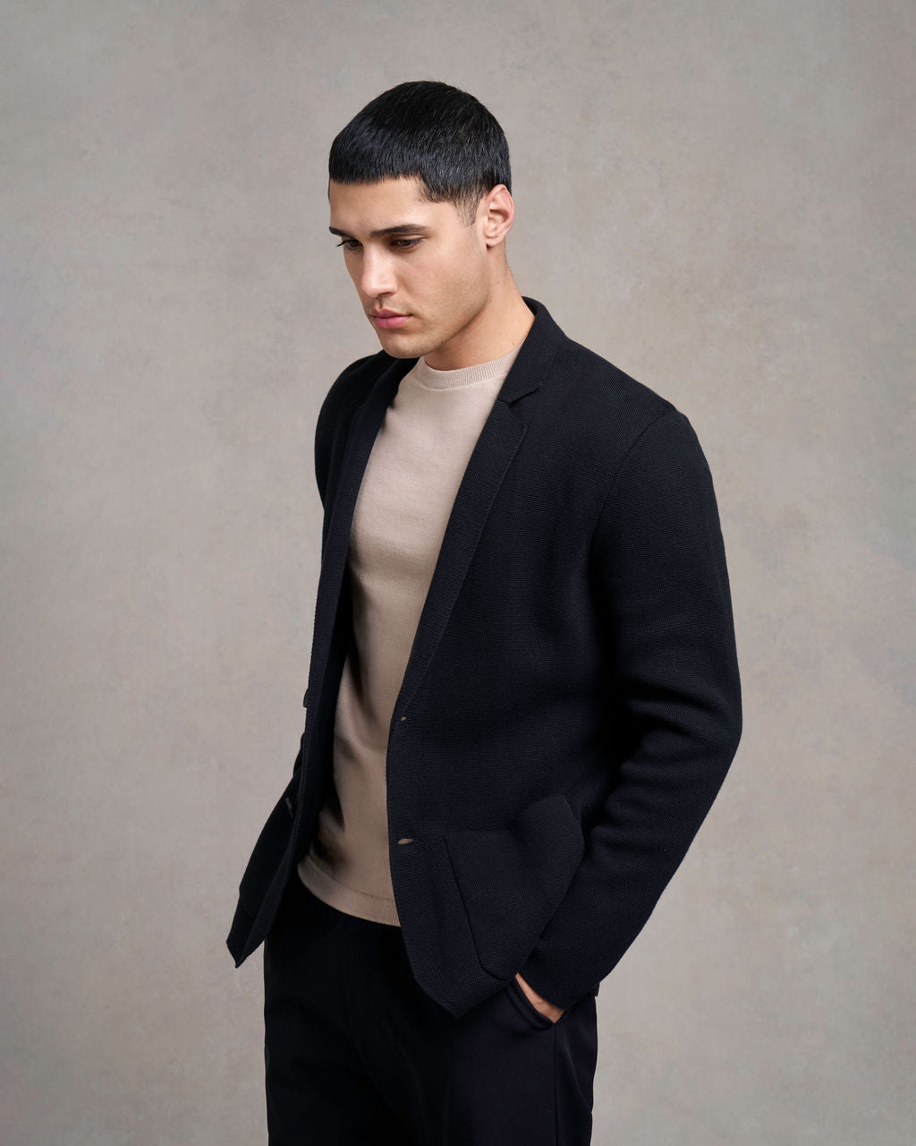 Charley Knitted Blazer | black