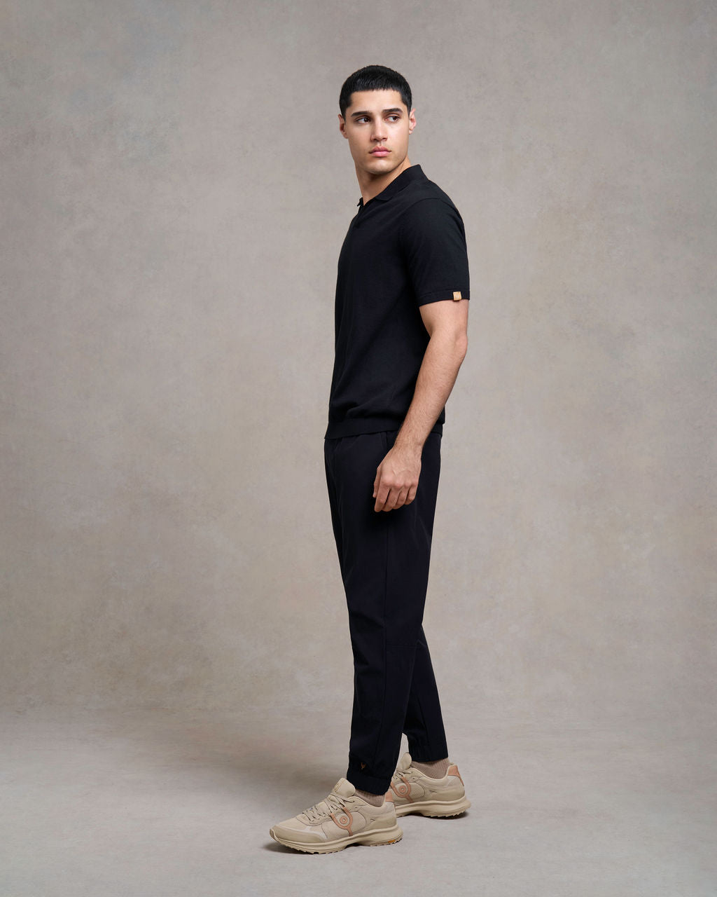 Newbold Knitted Polo | black